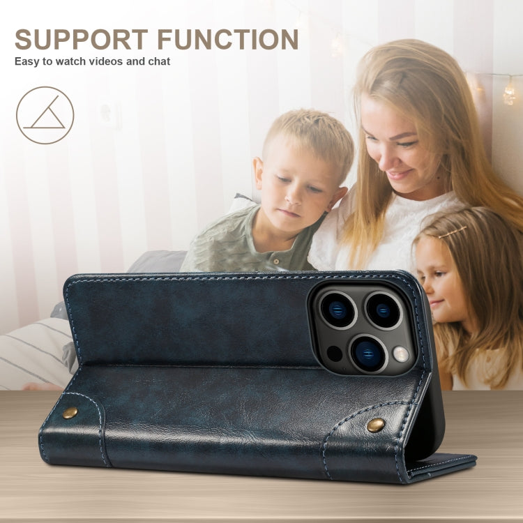 For iPhone 14 Pro Baroque Simple Flip Leather Phone Case