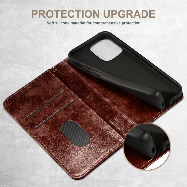 For iPhone 14 Pro Max Baroque Simple Flip Leather Phone Case