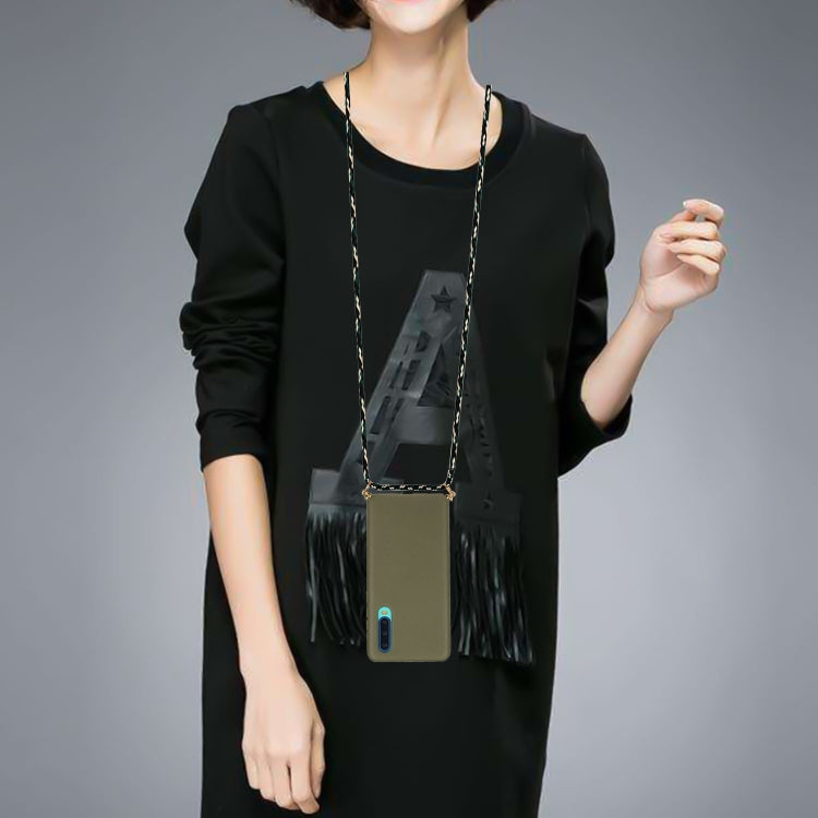 For Huawei P30 Wheat Straw Material + TPU Protective Case with Lanyard