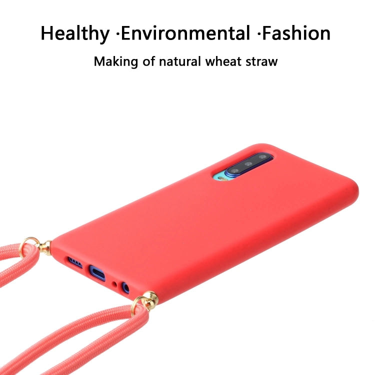 For Huawei P30 Wheat Straw Material + TPU Protective Case with Lanyard