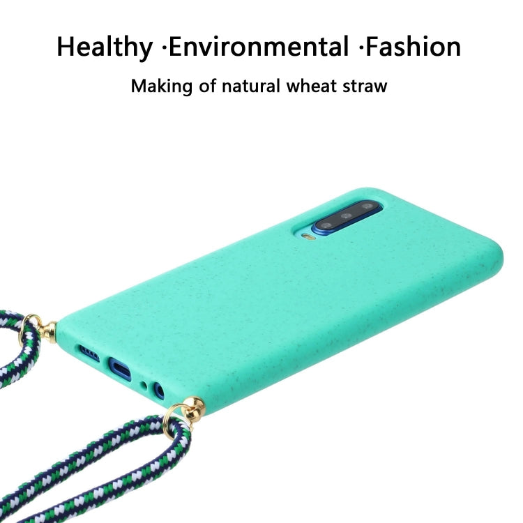 For Huawei P30 Wheat Straw Material + TPU Protective Case with Lanyard