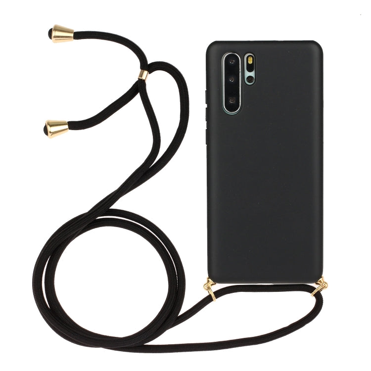 For Huawei P30 Pro Wheat Straw Material + TPU Protective Case with Lanyard