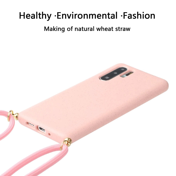 For Huawei P30 Pro Wheat Straw Material + TPU Protective Case with Lanyard