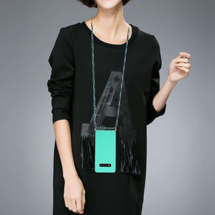 For Galaxy S10 Plus Wheat Straw Material + TPU Protective Case with Lanyard