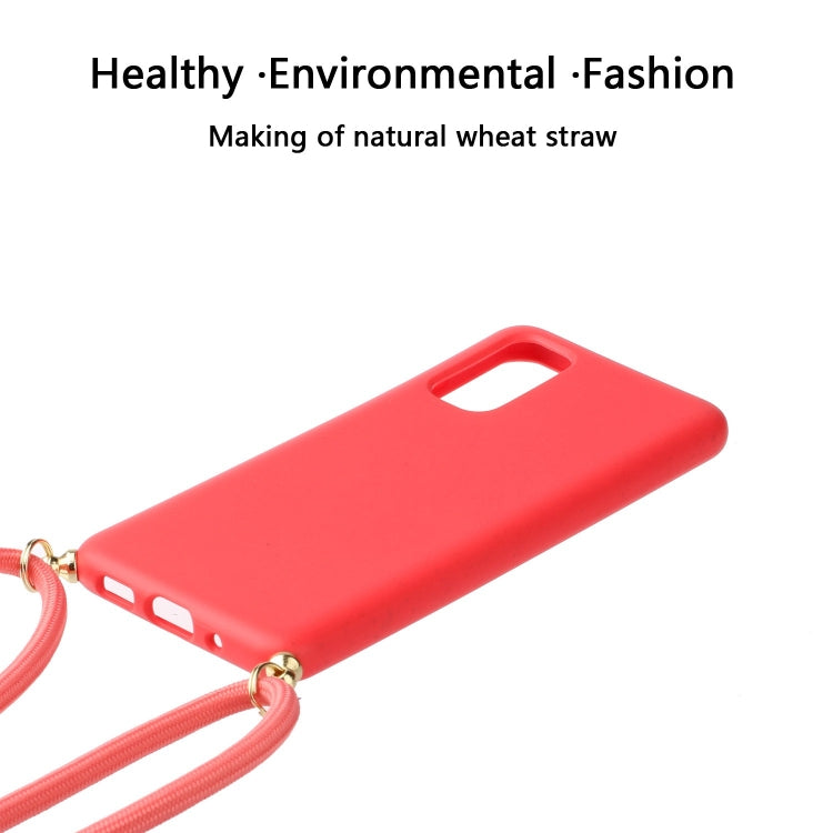 For Galaxy S20 Wheat Straw Material + TPU Protective Case with Lanyard