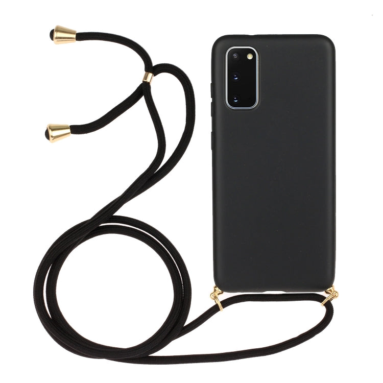 For Galaxy S20 Wheat Straw Material + TPU Protective Case with Lanyard