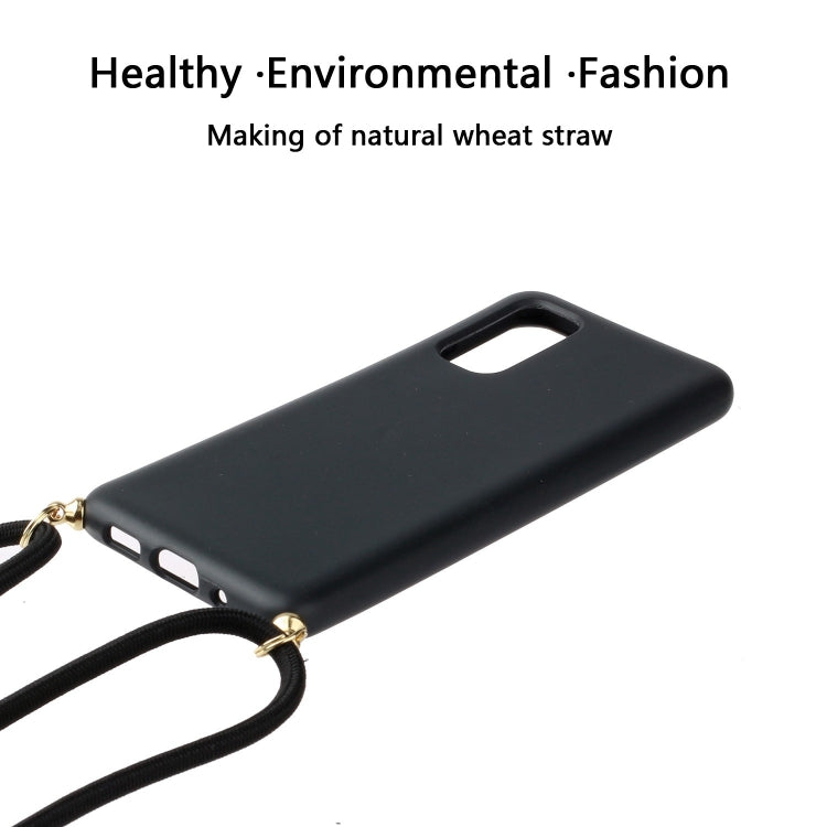 For Galaxy S20 Wheat Straw Material + TPU Protective Case with Lanyard