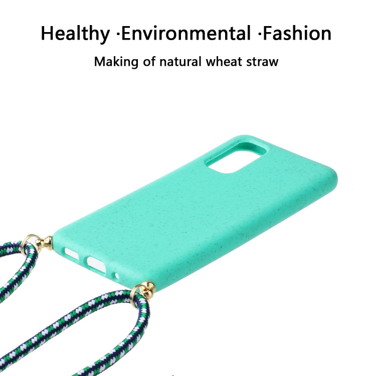 For Galaxy S20 Wheat Straw Material + TPU Protective Case with Lanyard