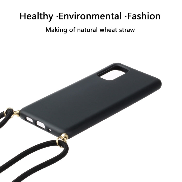 For Galaxy S20 Plus Wheat Straw Material + TPU Protective Case with Lanyard