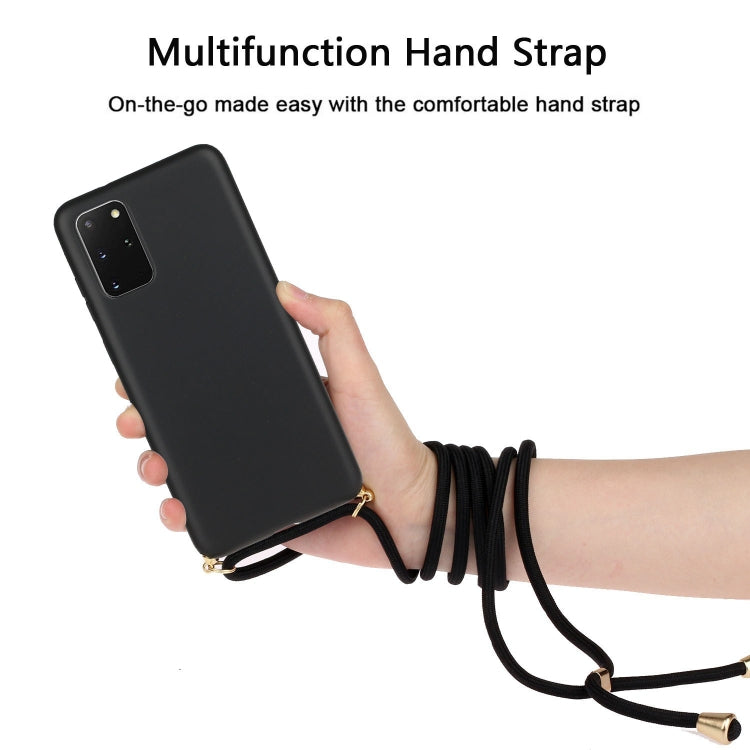 For Galaxy S20 Plus Wheat Straw Material + TPU Protective Case with Lanyard