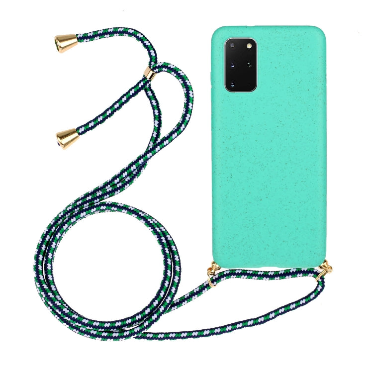 For Galaxy S20 Plus Wheat Straw Material + TPU Protective Case with Lanyard