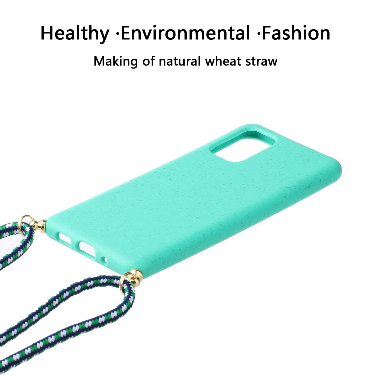 For Galaxy S20 Plus Wheat Straw Material + TPU Protective Case with Lanyard