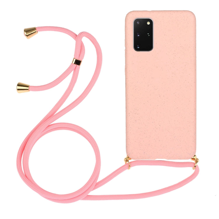 For Galaxy S20 Plus Wheat Straw Material + TPU Protective Case with Lanyard