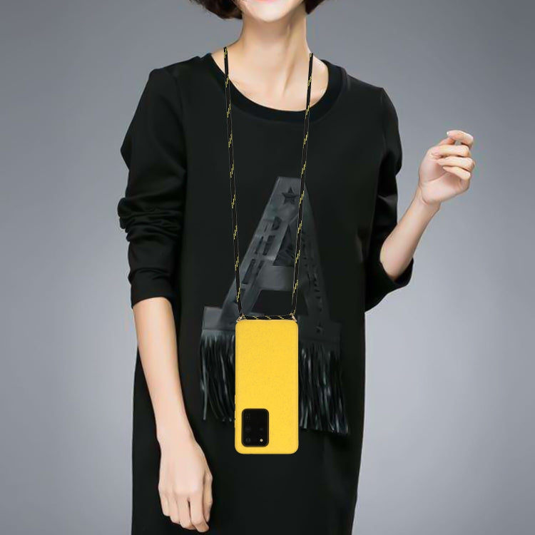 For Galaxy S20 Ultra Wheat Straw Material + TPU Protective Case with Lanyard