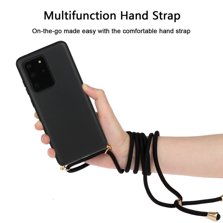 For Galaxy S20 Ultra Wheat Straw Material + TPU Protective Case with Lanyard