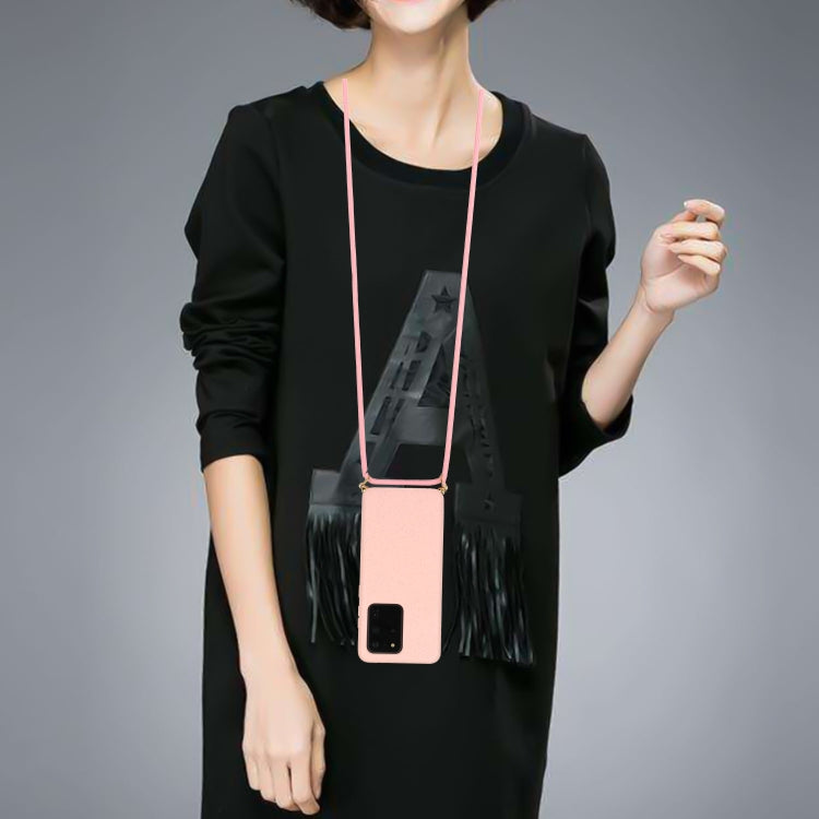 For Galaxy S20 Ultra Wheat Straw Material + TPU Protective Case with Lanyard