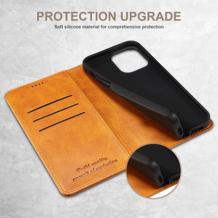 For iPhone 14 Calf Texture Horizontal Flip Leather Phone Case
