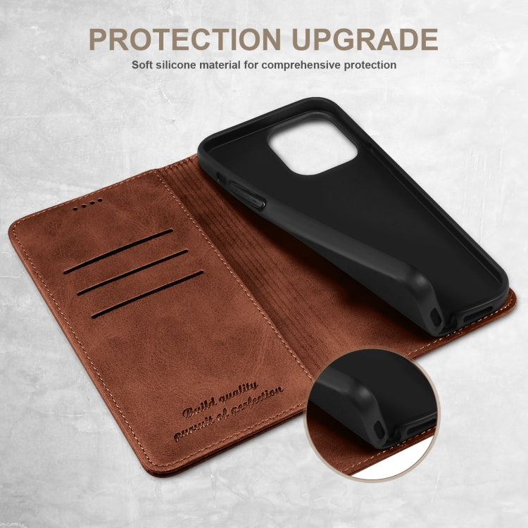 For iPhone 14 Calf Texture Horizontal Flip Leather Phone Case
