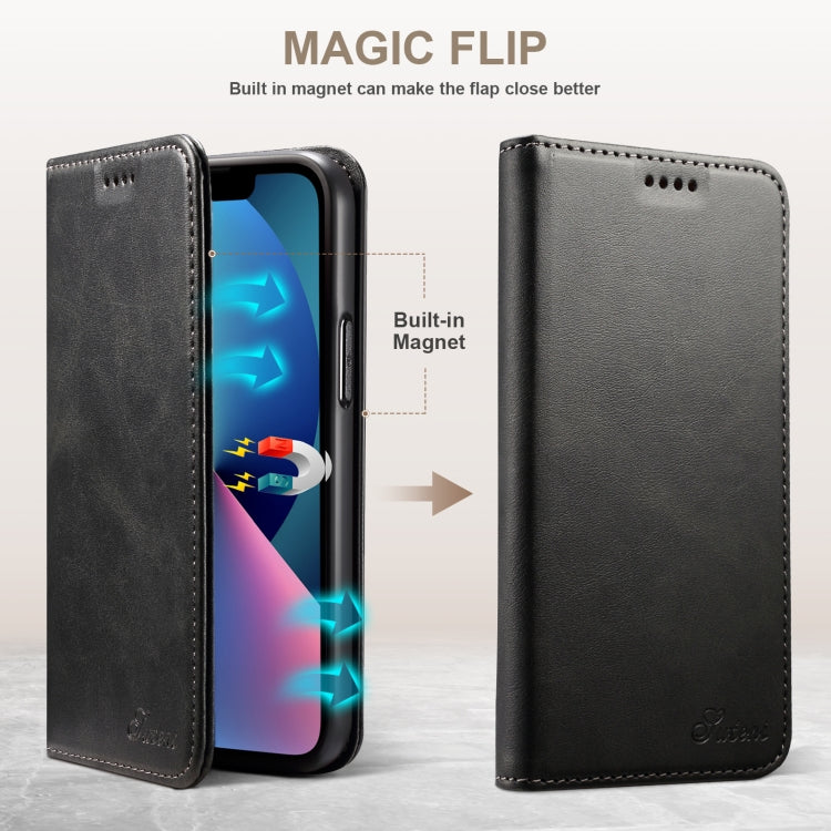 For iPhone 14 Plus Calf Texture Horizontal Flip Leather Phone Case