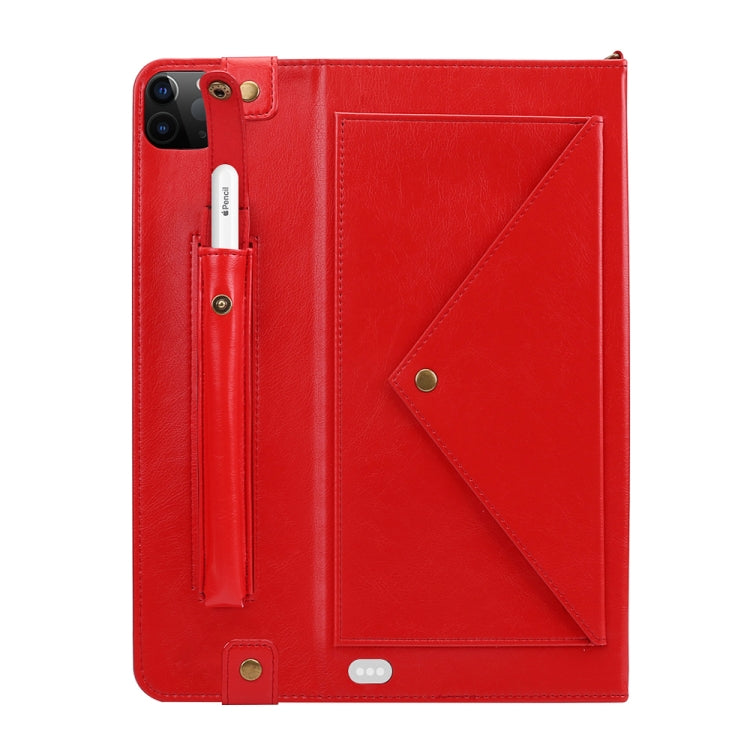 For iPad Pro 11 2021 / 2020 Envelope Horizontal Flip PU Leather Tablet Case with Card Slots & Pen Slots & Holder & Wallet & Photo Frame & Shoulder Strap