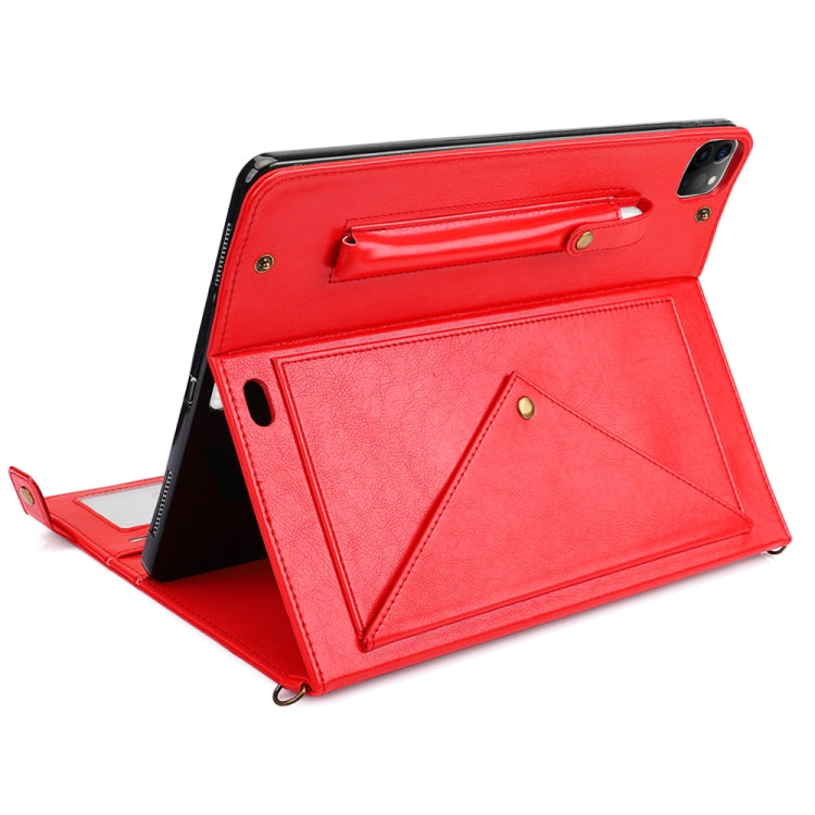 For iPad Pro 11 2021 / 2020 Envelope Horizontal Flip PU Leather Tablet Case with Card Slots & Pen Slots & Holder & Wallet & Photo Frame & Shoulder Strap