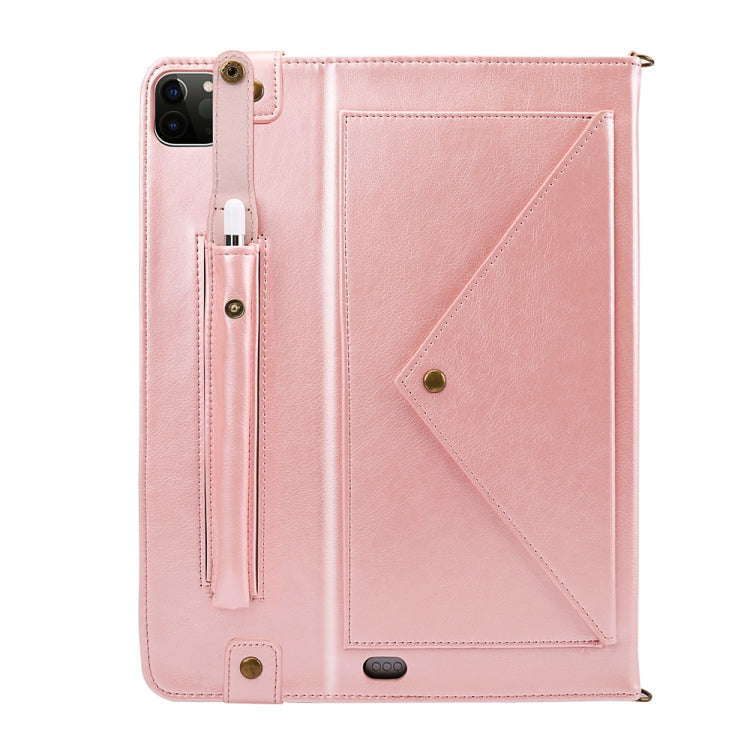 For iPad Pro 11 2021 / 2020 Envelope Horizontal Flip PU Leather Tablet Case with Card Slots & Pen Slots & Holder & Wallet & Photo Frame & Shoulder Strap