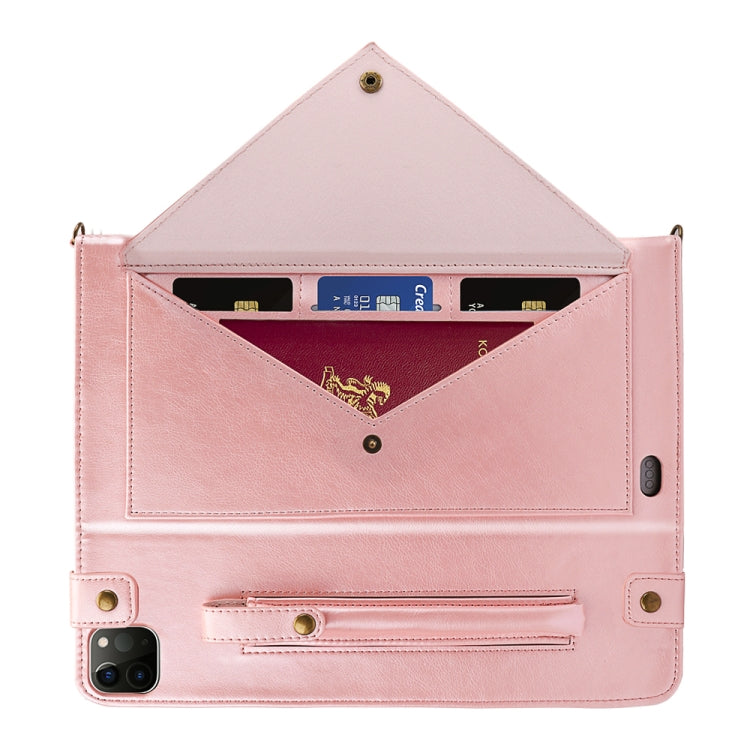For iPad Pro 11 2021 / 2020 Envelope Horizontal Flip PU Leather Tablet Case with Card Slots & Pen Slots & Holder & Wallet & Photo Frame & Shoulder Strap