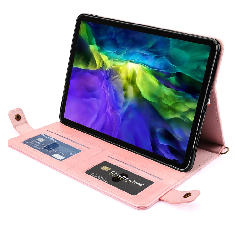 For iPad Pro 11 2021 / 2020 Envelope Horizontal Flip PU Leather Tablet Case with Card Slots & Pen Slots & Holder & Wallet & Photo Frame & Shoulder Strap