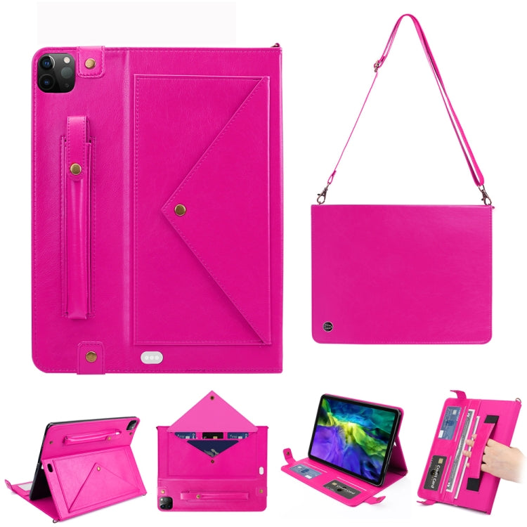 For iPad Pro 11 2021 / 2020 Envelope Horizontal Flip PU Leather Tablet Case with Card Slots & Pen Slots & Holder & Wallet & Photo Frame & Shoulder Strap