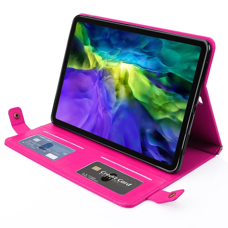 For iPad Pro 11 2021 / 2020 Envelope Horizontal Flip PU Leather Tablet Case with Card Slots & Pen Slots & Holder & Wallet & Photo Frame & Shoulder Strap