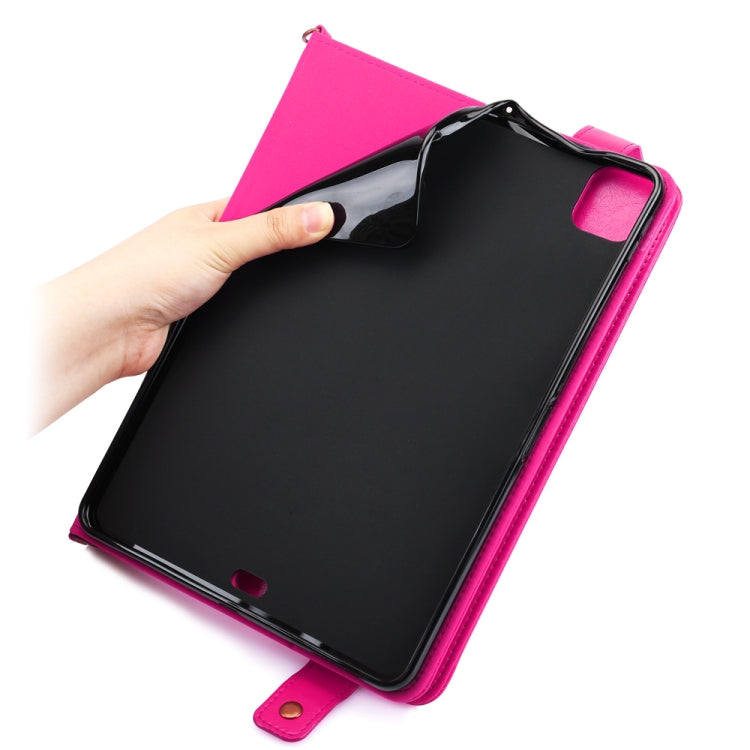 For iPad Pro 11 2021 / 2020 Envelope Horizontal Flip PU Leather Tablet Case with Card Slots & Pen Slots & Holder & Wallet & Photo Frame & Shoulder Strap