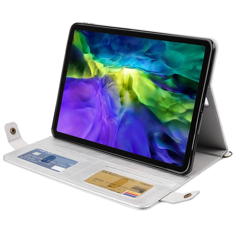 For iPad Pro 11 2021 / 2020 Envelope Horizontal Flip PU Leather Tablet Case with Card Slots & Pen Slots & Holder & Wallet & Photo Frame & Shoulder Strap