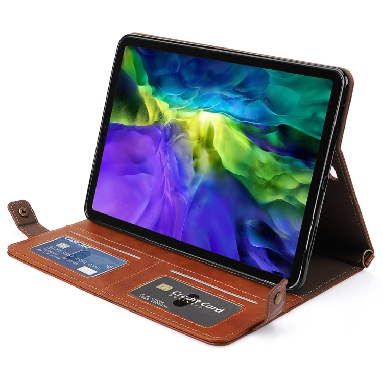 For iPad Pro 11 2021 / 2020 Envelope Horizontal Flip PU Leather Tablet Case with Card Slots & Pen Slots & Holder & Wallet & Photo Frame & Shoulder Strap