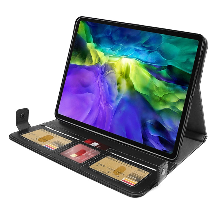 For iPad Pro 12.9 2021 / 2020 Envelope Horizontal Flip PU Leather Tablet Case with Card Slots & Pen Slots & Holder & Wallet & Photo Frame & Shoulder Strap