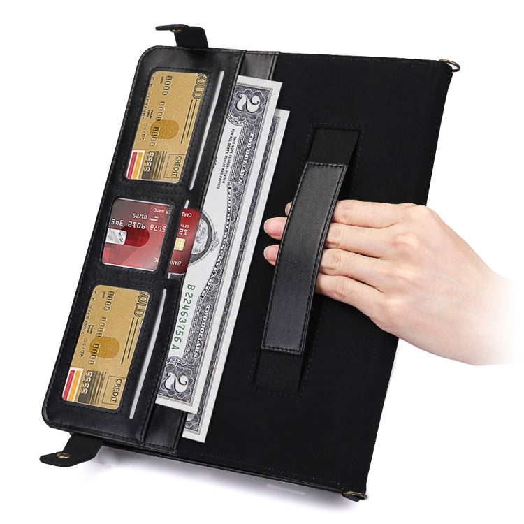 For iPad Pro 12.9 2021 / 2020 Envelope Horizontal Flip PU Leather Tablet Case with Card Slots & Pen Slots & Holder & Wallet & Photo Frame & Shoulder Strap