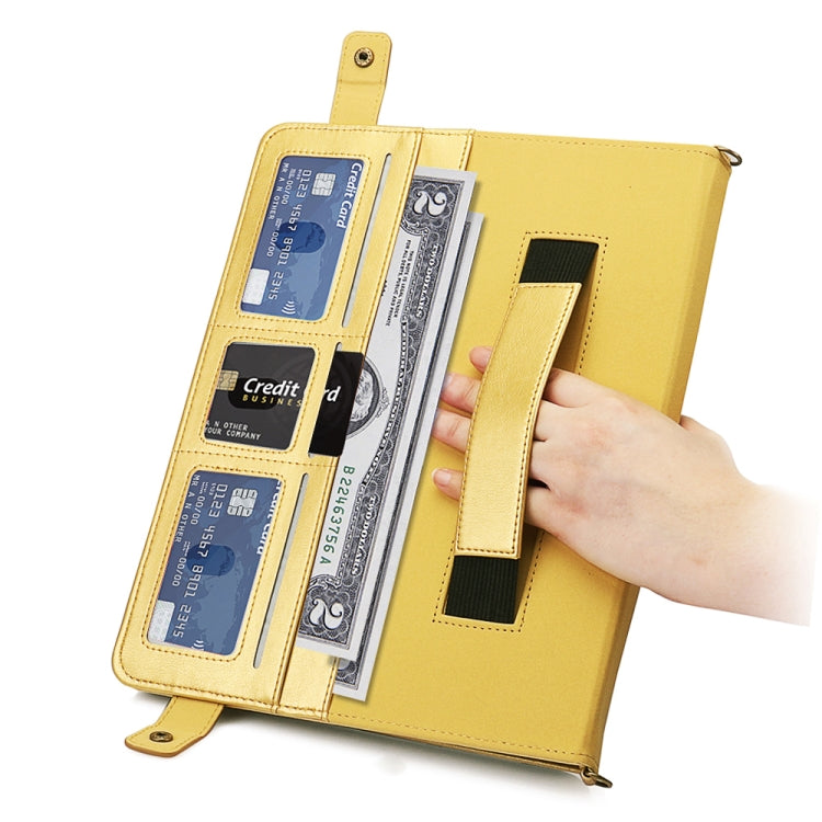 For iPad Pro 12.9 2021 / 2020 Envelope Horizontal Flip PU Leather Tablet Case with Card Slots & Pen Slots & Holder & Wallet & Photo Frame & Shoulder Strap