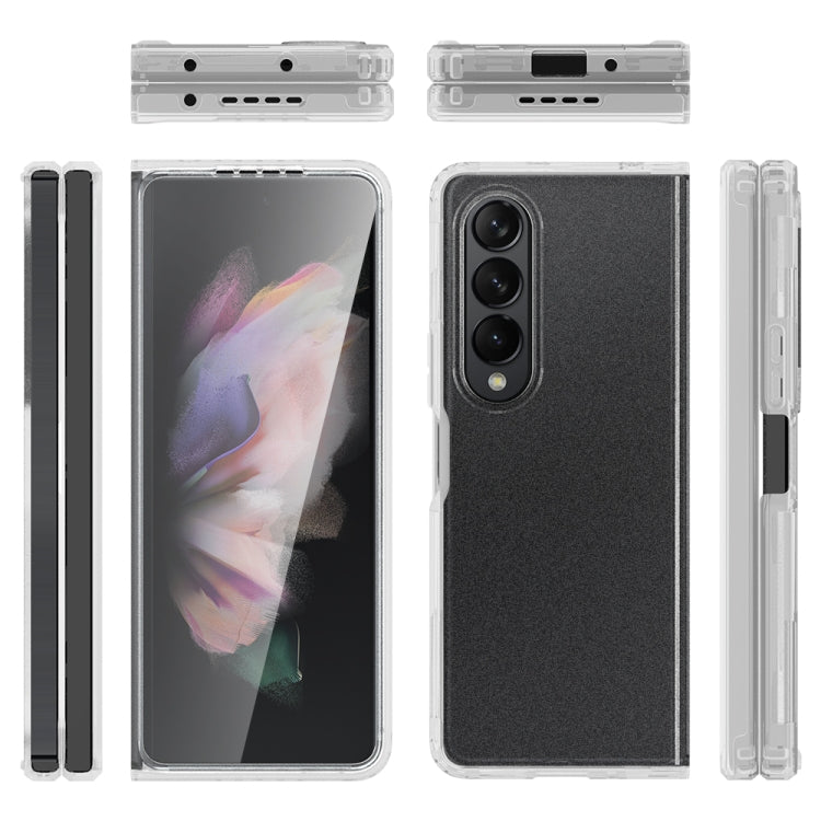 For Samsung Galaxy Z Fold4 Frosted Hard PC Soft TPU Phone Case(Transparent)