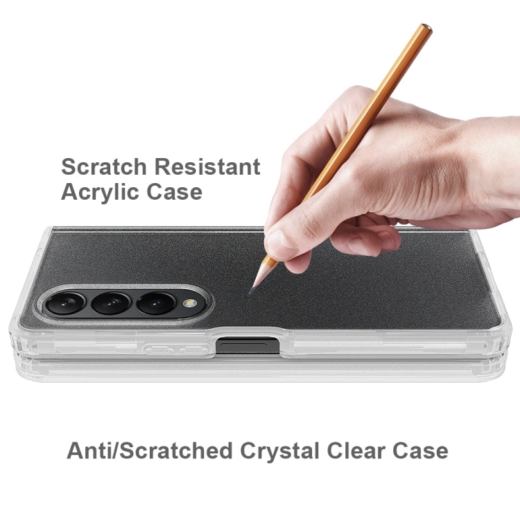For Samsung Galaxy Z Fold4 Frosted Hard PC Soft TPU Phone Case(Transparent)