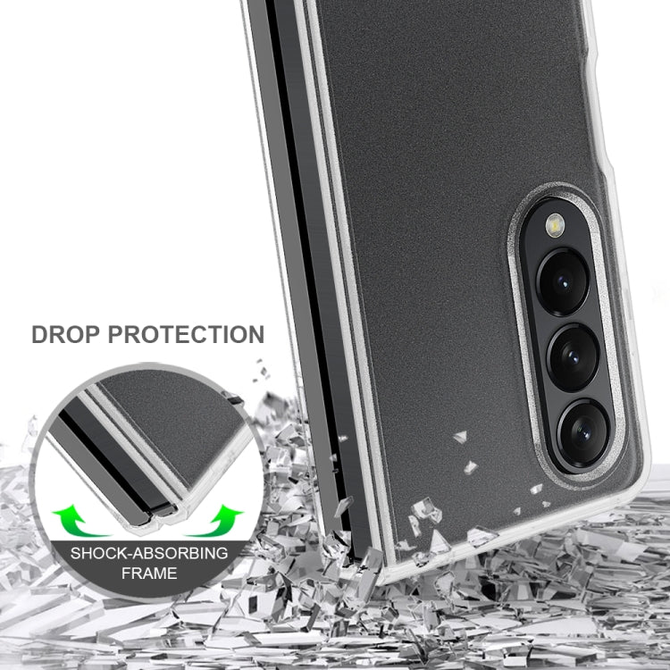 For Samsung Galaxy Z Fold4 Frosted Hard PC Soft TPU Phone Case(Transparent)