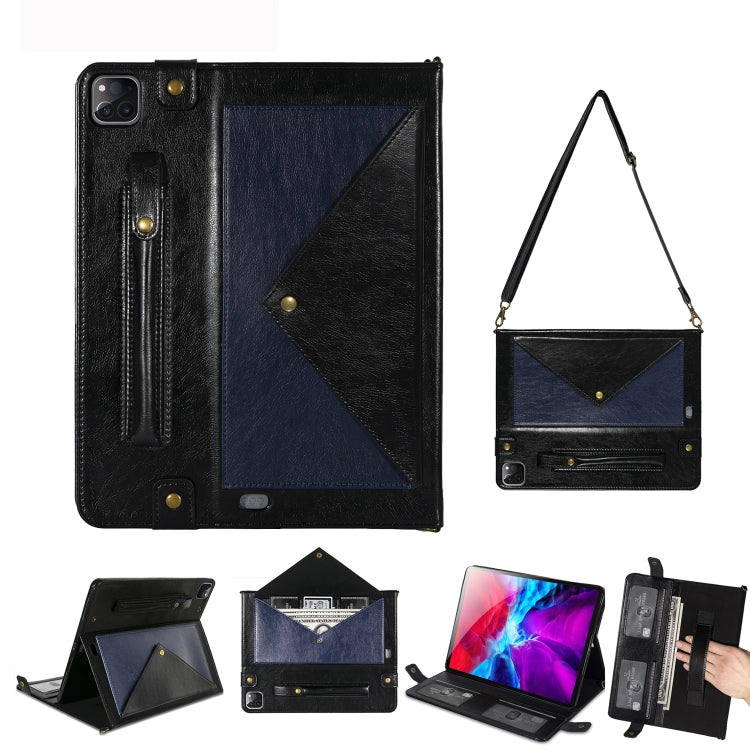 For iPad Pro 11 2021 / 2020 Envelope Color Matching Horizontal Flip PU Leather Tablet Case with Card Slots & Pen Slots & Holder & Wallet & Photo Frame & Shoulder Strap