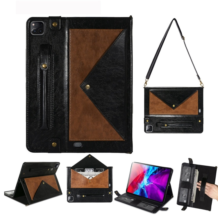 For iPad Pro 11 2021 / 2020 Envelope Color Matching Horizontal Flip PU Leather Tablet Case with Card Slots & Pen Slots & Holder & Wallet & Photo Frame & Shoulder Strap