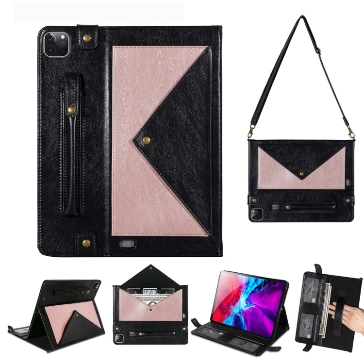 For iPad Pro 11 2021 / 2020 Envelope Color Matching Horizontal Flip PU Leather Tablet Case with Card Slots & Pen Slots & Holder & Wallet & Photo Frame & Shoulder Strap