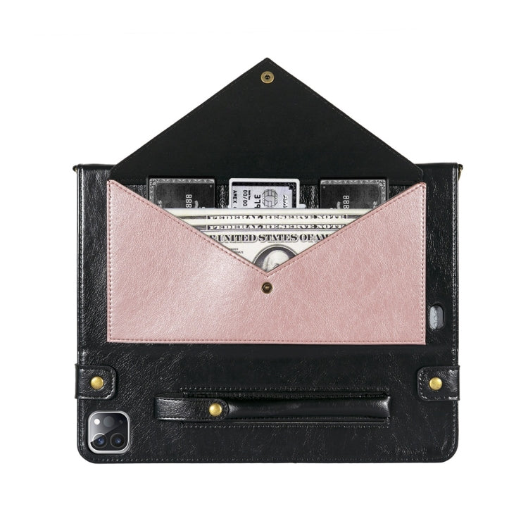 For iPad Pro 11 2021 / 2020 Envelope Color Matching Horizontal Flip PU Leather Tablet Case with Card Slots & Pen Slots & Holder & Wallet & Photo Frame & Shoulder Strap