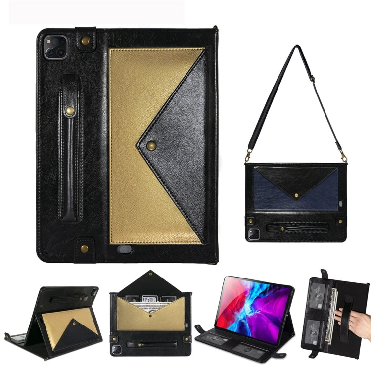 For iPad Pro 11 2021 / 2020 Envelope Color Matching Horizontal Flip PU Leather Tablet Case with Card Slots & Pen Slots & Holder & Wallet & Photo Frame & Shoulder Strap