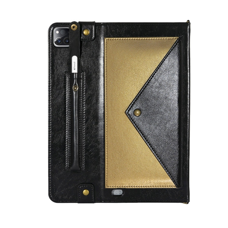 For iPad Pro 11 2021 / 2020 Envelope Color Matching Horizontal Flip PU Leather Tablet Case with Card Slots & Pen Slots & Holder & Wallet & Photo Frame & Shoulder Strap