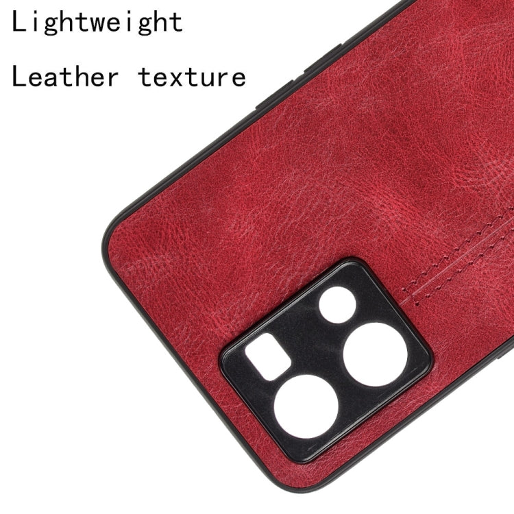 For OPPO Reno7 4G Sewing Cow Pattern Skin PC + PU + TPU Case