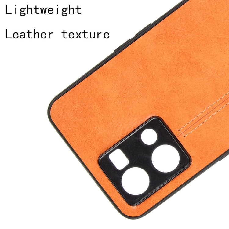 For OPPO Reno7 4G Sewing Cow Pattern Skin PC + PU + TPU Case