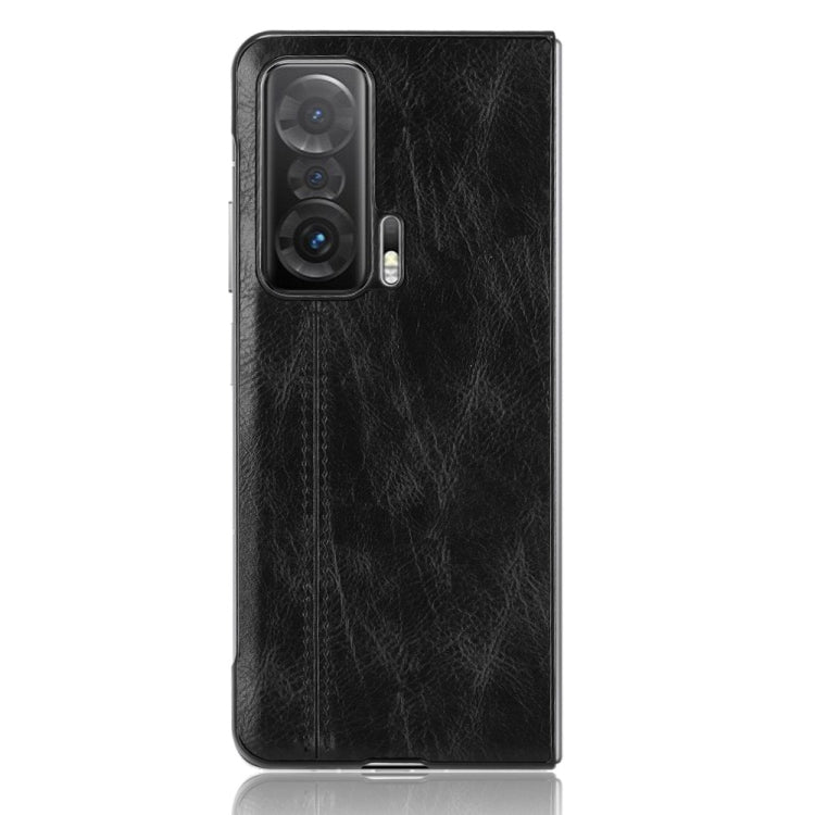 For Honor Magic V Sewing Cow Pattern Skin PC + PU + TPU Case