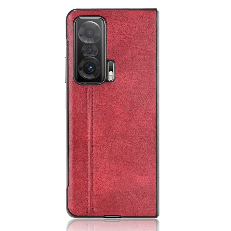 For Honor Magic V Sewing Cow Pattern Skin PC + PU + TPU Case