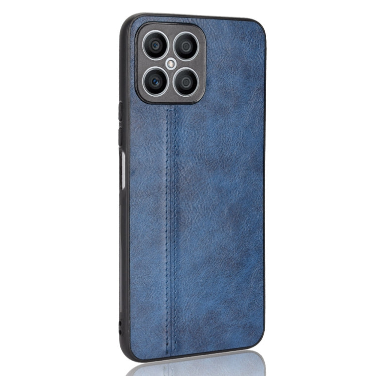 For Honor X8 Sewing Cow Pattern Skin PC + PU + TPU Case